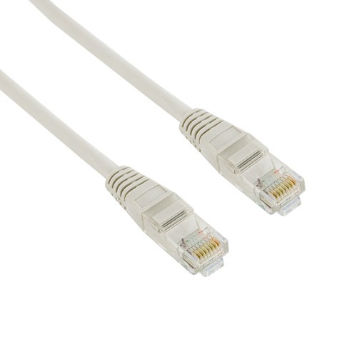 Patchcord RJ45 | osłonka zalewana | kat. 5e | UTP | 0.5m | szary