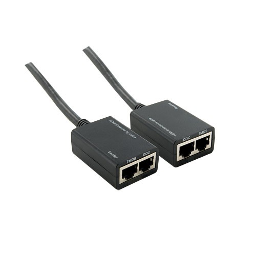 Przedłużacz HDMI/30M 1080p 2xCAT 5e/6w/Tx+Rx pigtai