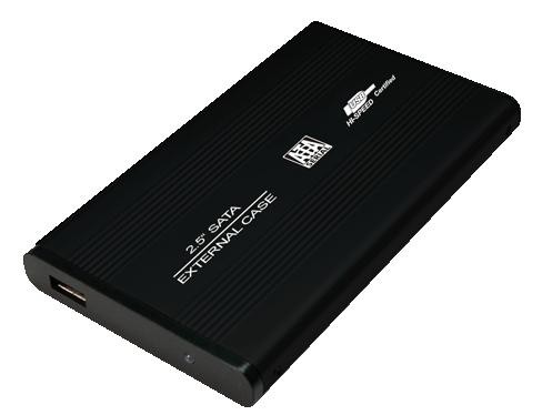 Obudowa aluminiowa do HDD 2,5SATA,USB,czarna