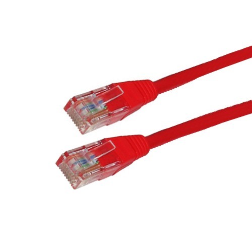 Patchcord RJ45 | osłonka zalewana | kat. 5e | UTP | 10m | czerwony