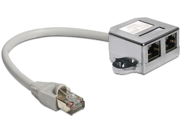 Adapter Rozdzielacz LAN 1xRJ45/2xRJ45 Ethernet 