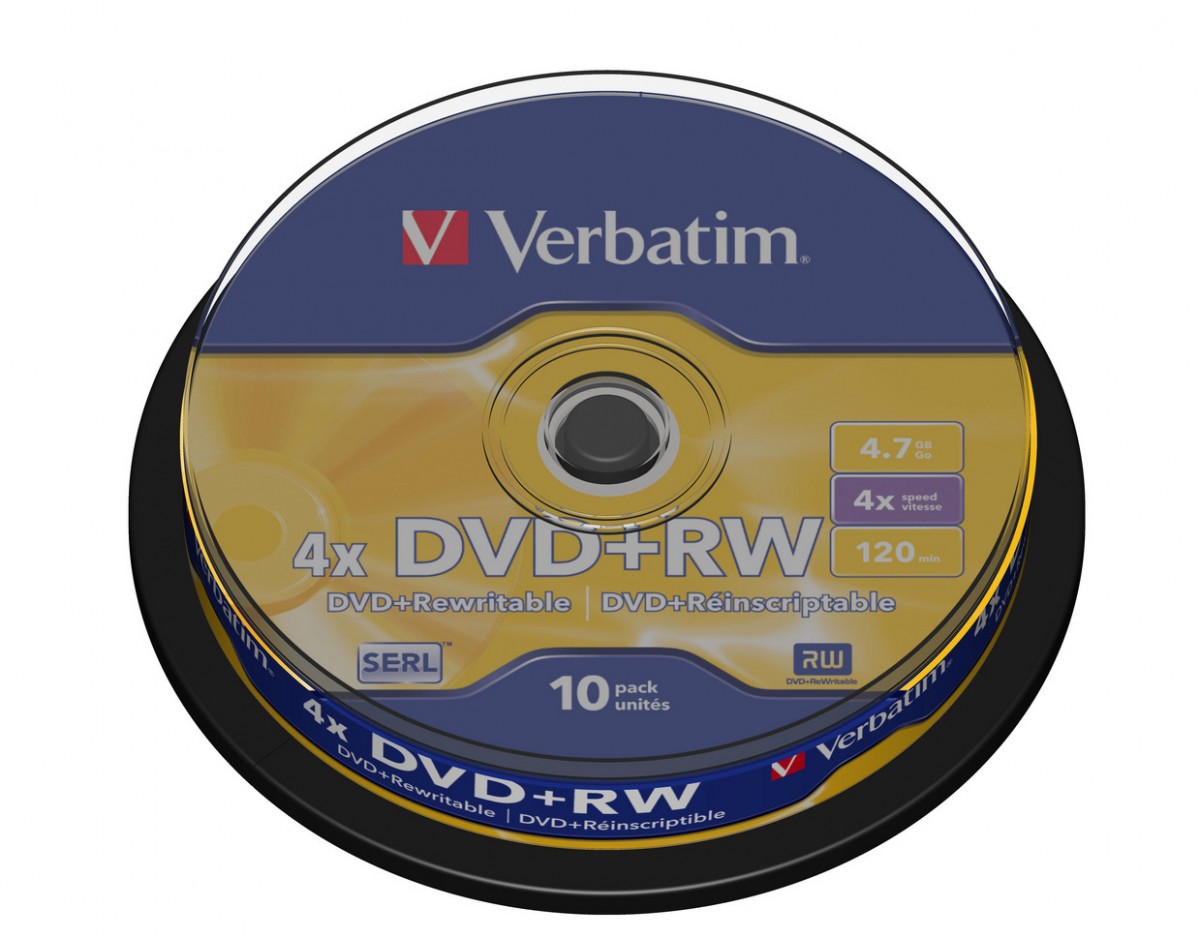 DVD+RW 4x 4.7GB 10P CB             43488