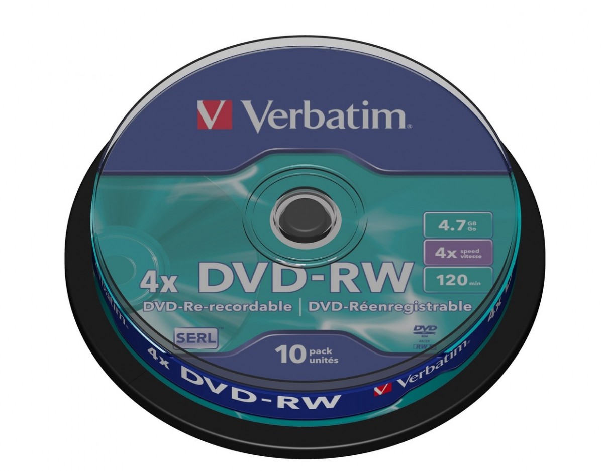 DVD-RW 4x 4.7GB 10P CB             43552