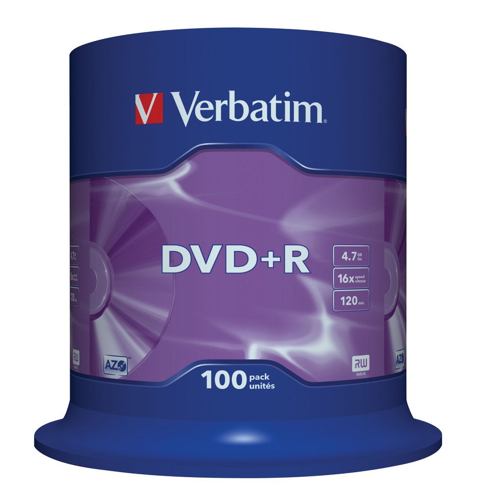 DVD+R 16x 4.7GB 100P CB            43551