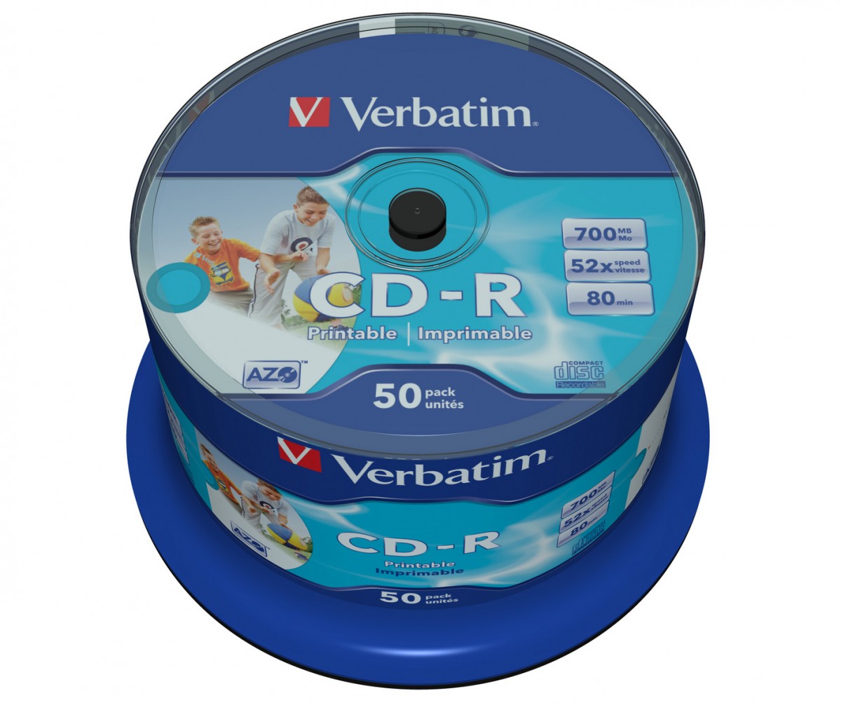 CD-R 52x 700MB 50P CB Printable   43438