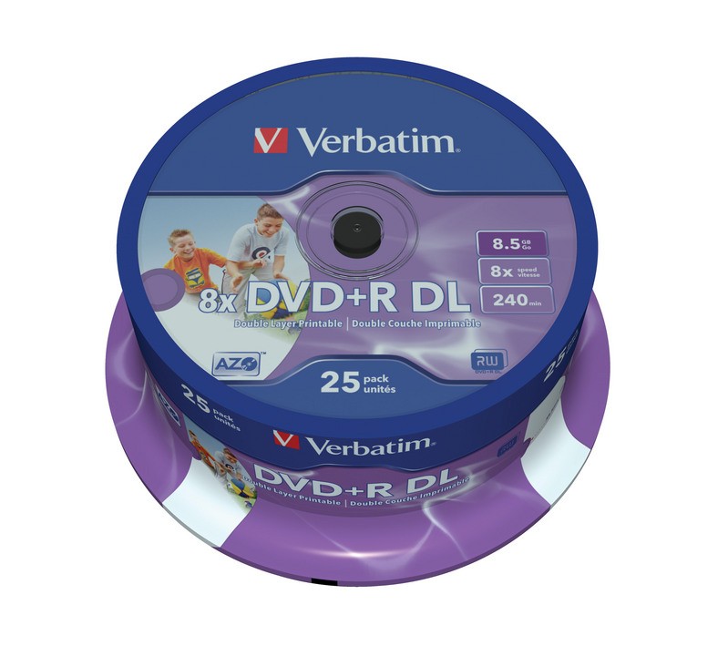 DVD+R  (8x) 8,5GB DoubleLayer CB 25  PRINTABLE  43667