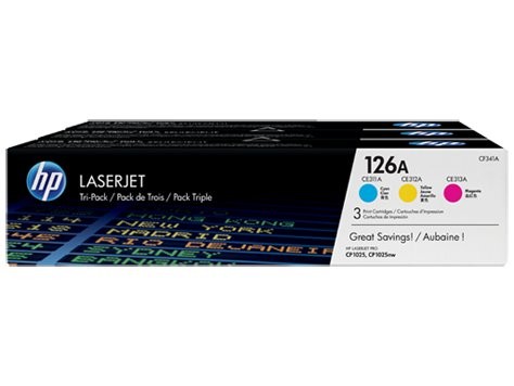 Toner CP1025 3-Pack CMY CF341A 