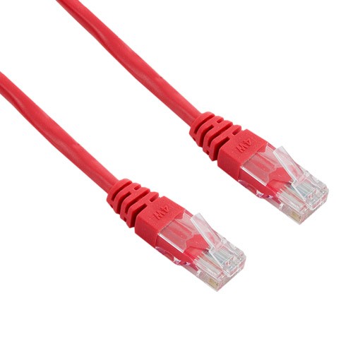 Patchcord RJ45 | osłonka zalewana | kat. 5e | UTP | 3m | czerwony