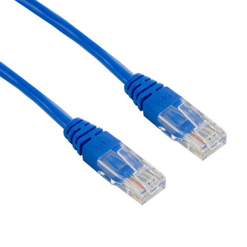 Patchcord RJ45 | osłonka zalewana | kat. 5e | UTP | 3m | niebieski