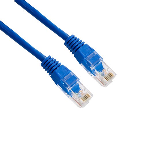 Patchcord RJ45 | osłonka zalewana | kat. 5e | UTP | 10m | niebieski