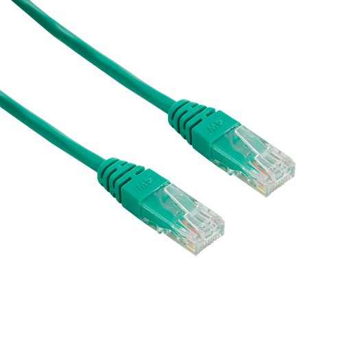 Patchcord RJ45 | osłonka zalewana | kat. 5e | UTP | 1m | zielony