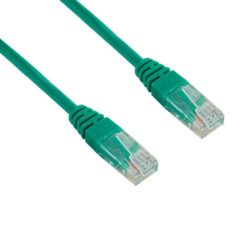 Patchcord RJ45 | osłonka zalewana | kat. 5e | UTP | 5m | zielony