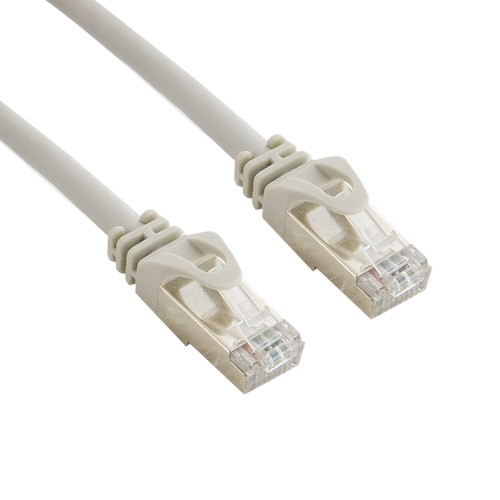 Patchcord RJ45 | osłonka zalewana | kat. 6 | FTP | 15m | szary