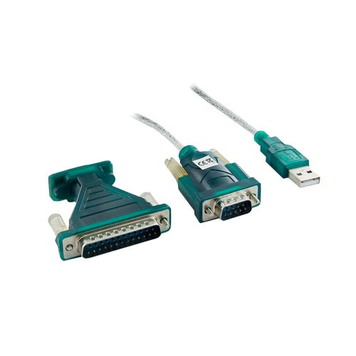 Adapter USB 2.0 do RS 232 DB9M DB25M - OEM  