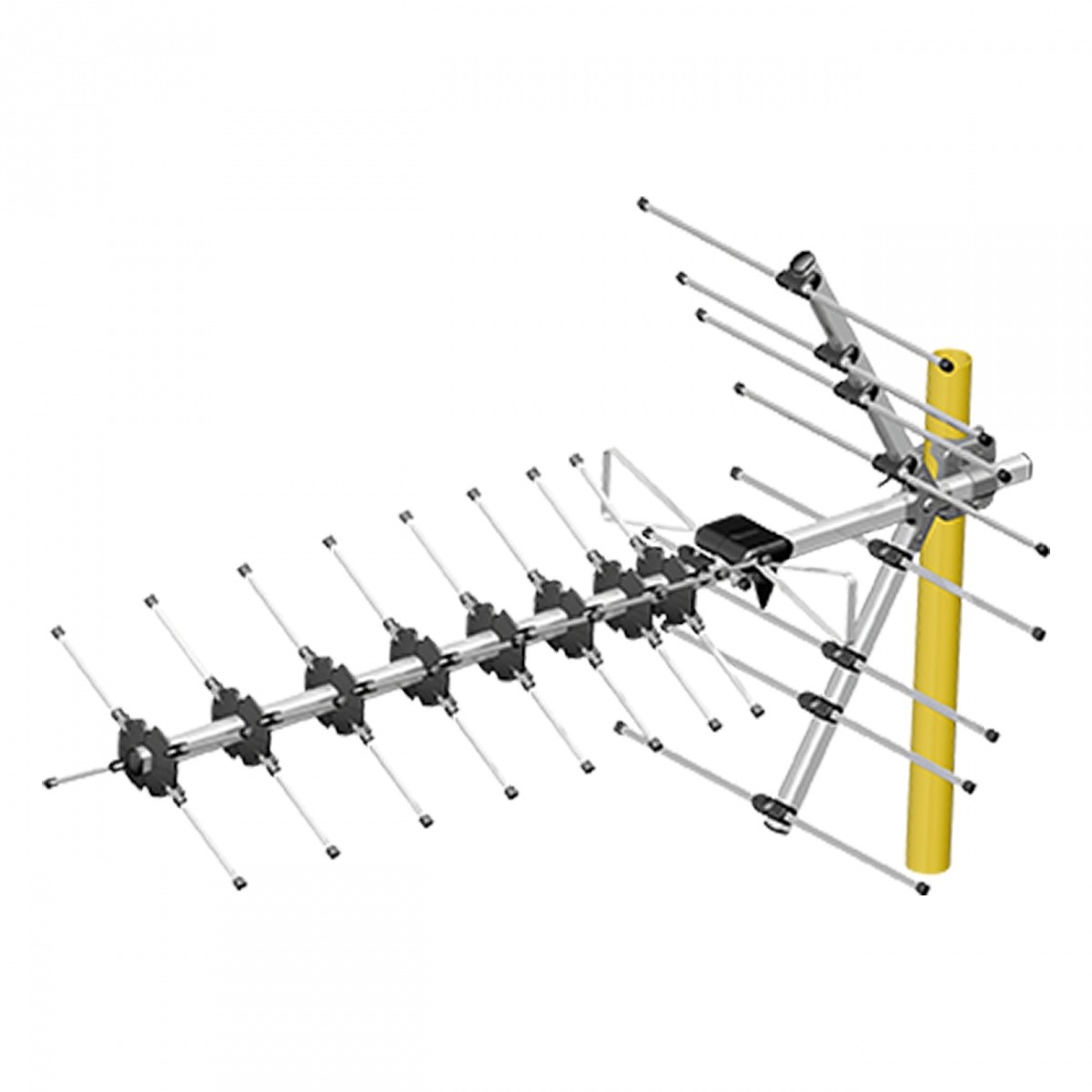 Antena SDA 610 DVB-T Zysk 12db,Imp 75OHm,Zasieg 95km 