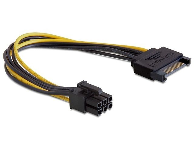 Kabel SATA Power(M) -> PCI Express 6Pin 21cm 