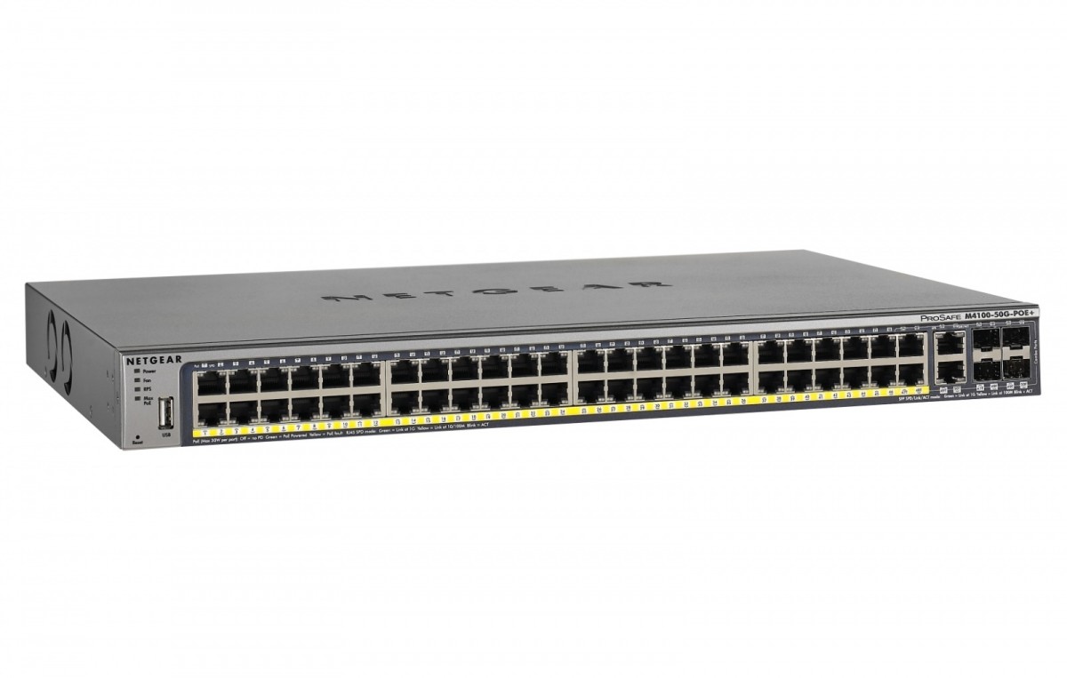 Switch M4100 Managed 50xGE 4xSFP (48xPoE+) - GSM7248P