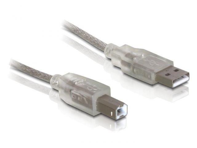 Kabel USB 2.0 AM-BM 0,5M + Ferryt 