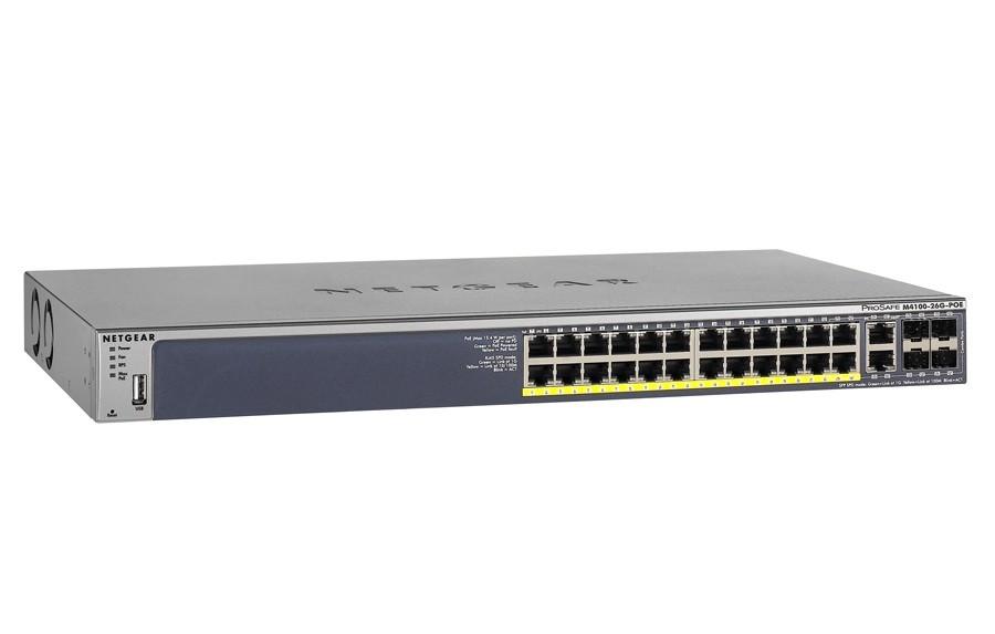 Switch M4100 Managed 26xGE 4xSFP (24xPoE) - GSM7226LP