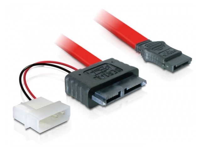 Kabel Sata Data Slimline(F)->Sata 7Pin+2Pin zasilający 