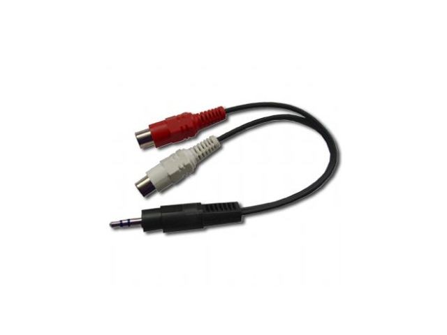 Kabel MINIJACK/2xRCA(Cinch) M/F 20cm 