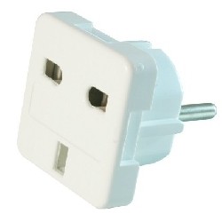 Adapter zasilania ANG/PL (Wtyk PL/Gniazdo ANG) 