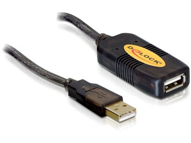 Przedłużacz aktywny USB AM-AF 10M czarny 