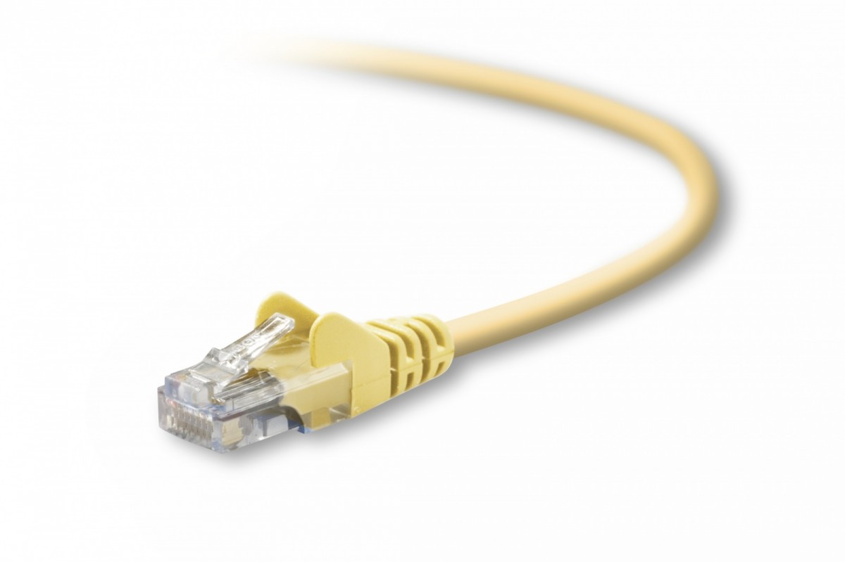 Kabel cat5e RJ45 M/M snagless żółty 2m