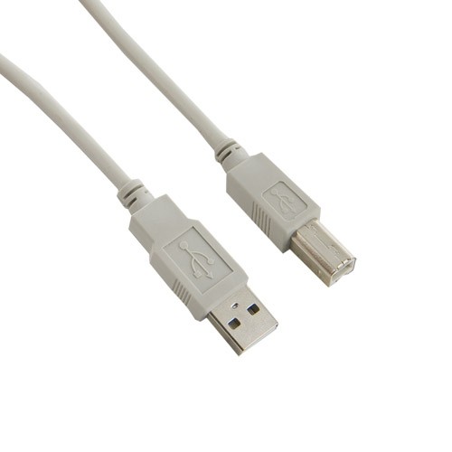 Kabel USB 2.0 typ A-B M/M 5m szary