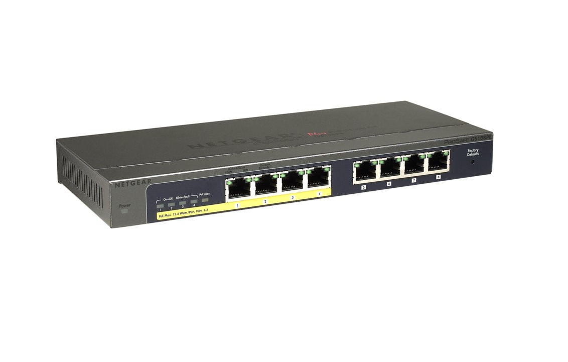 Switch Unmanaged Plus 8xGE (4xPoE) - GS108PE