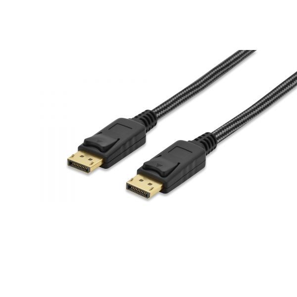 Kabel połączeniowy DisplayPort 1.2 z zatrzaskami 4K 60Hz UHD Typ DP/DP M/M nylon 2m