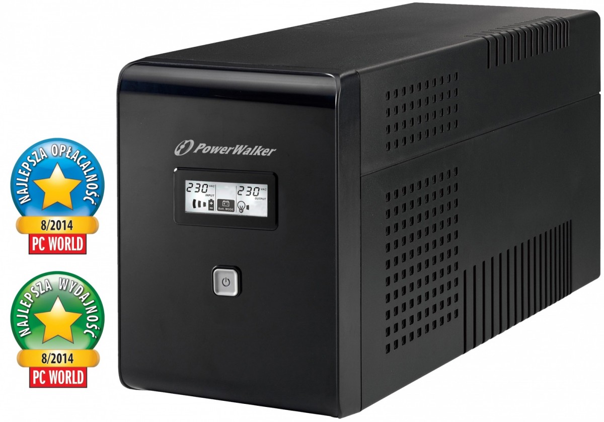 UPS POWER WALKER LINE-INTERACTIVE 1500VA 2X 230V PL + 2XIEC OUT, RJ11/RJ45 IN/OUT, USB, LCD 