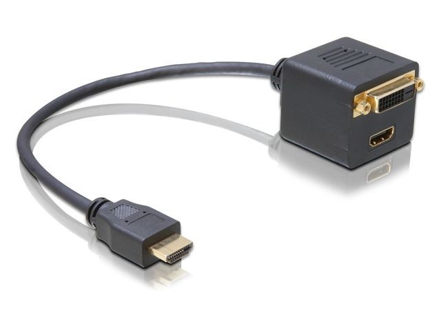 Adapter HDMI(M)->HDMI(F)+DVI-D(F)(24+1) 