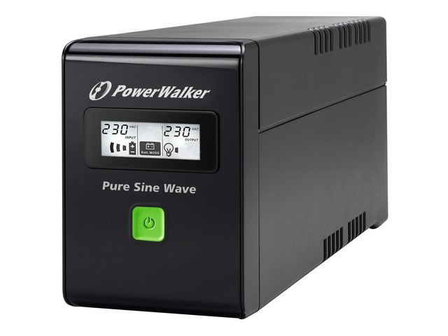 UPS LINE-INTERACTIVE 600VA 2X PL 230V, PURE SINE    WAVE, RJ11/45 IN/OUT, USB, LCD