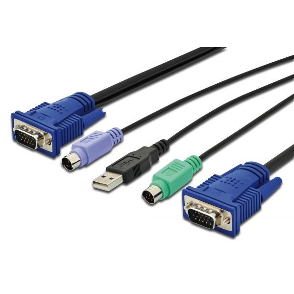 Kabel Octopus do KVM 2xVGA, 2xPS/2, 1xUSB 1,8m