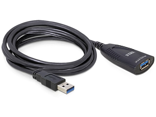 Przedłużacz aktywny USB 3.0 AM-AF 5m czarny 