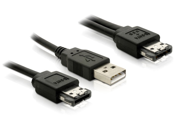 Kabel eSata Power(M)-> eSata(M) + USB 1m 