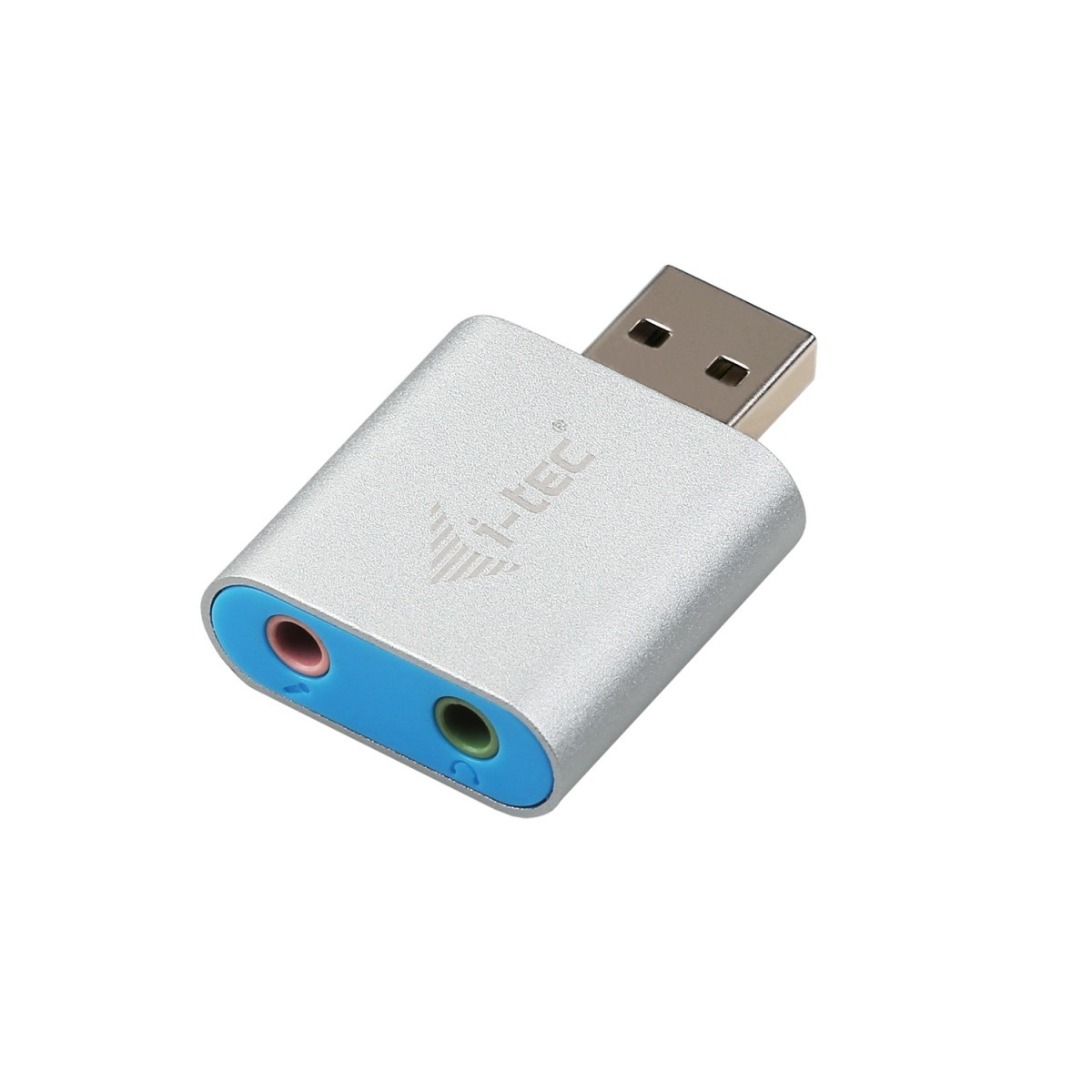 USB 2.0 Metal Mini Adapter Audio 1x3,5 mm in 1x3,5 out