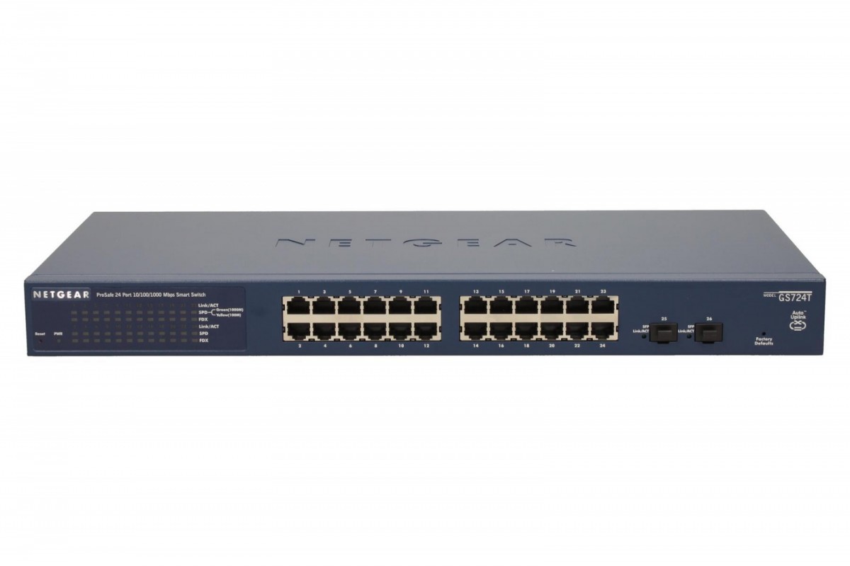 Switch Smart 24xGE 2xSFP - GS724T