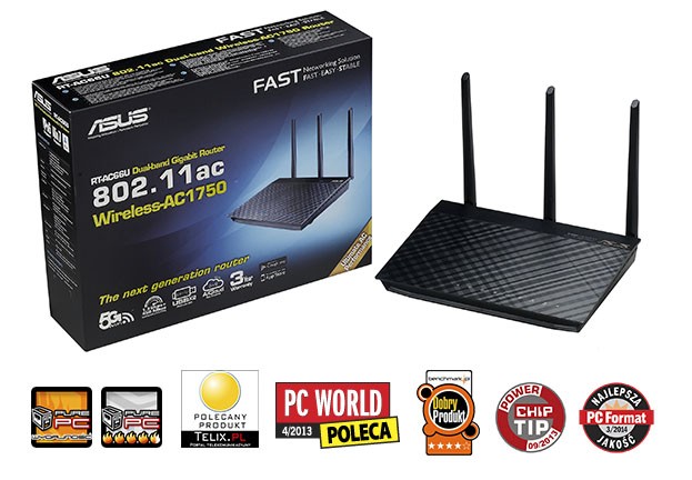 RT-AC66U router WiFi AC1750 1WAN 4LAN-1GB 2USB