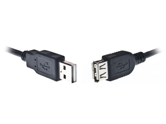 Przedluzacz USB 2.0 typu AM-AF 3m  czarny