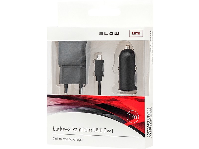 Ładowarka +sam.USB 2,1A+kabel microUSB