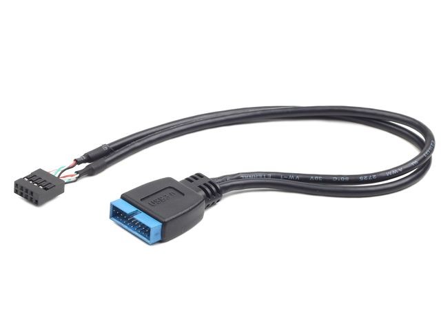 Przedłużacz USB PIN HEADER USB 3.0 19Pin->USB 2.0 9Pin 30cm 