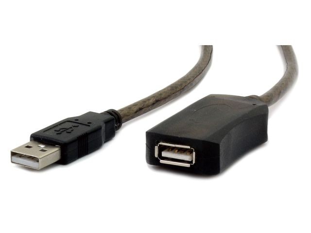 Przedłużacz USB 2.0 typu AM-AF 10m aktywny czarny 