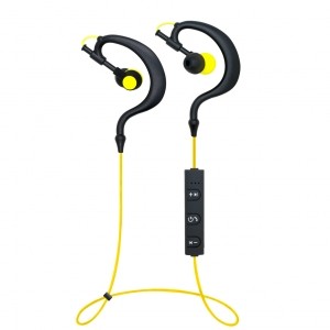 Słuchawki Bluetooth z mikrofonem AP-B23 Czarne/żółte Sport (EARHOOK)