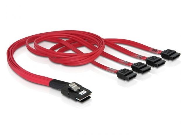 Kabel SAS 36PIN MINI SFF8087->4xSATA 7PIN 50cm 