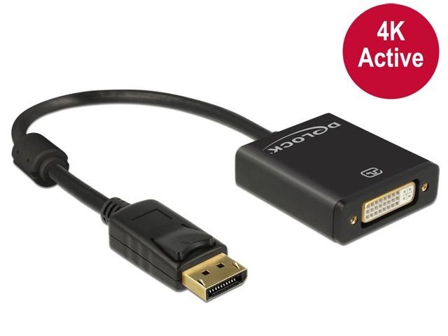 Adapter DisplayPort (M) 1.2->DVI(24+5)(F) 4K Active 