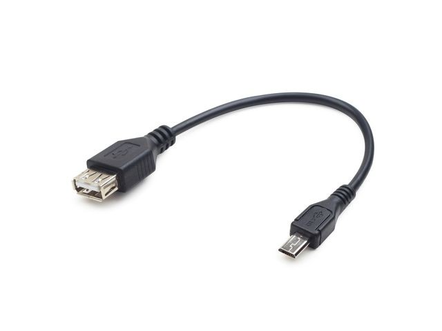 KABEL USB MICRO BM->AF USB 2.0 OTG 15CM długi wtyk 