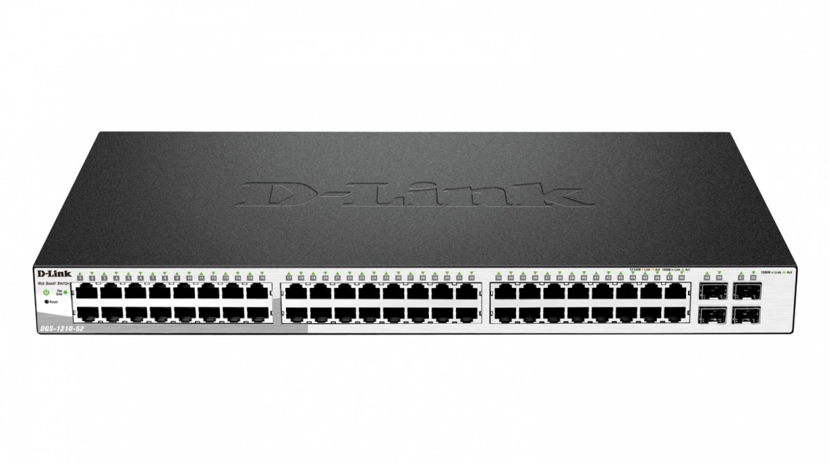 DGS-1210-52 48x 10/100/1000, 4x SFP Smart Switch