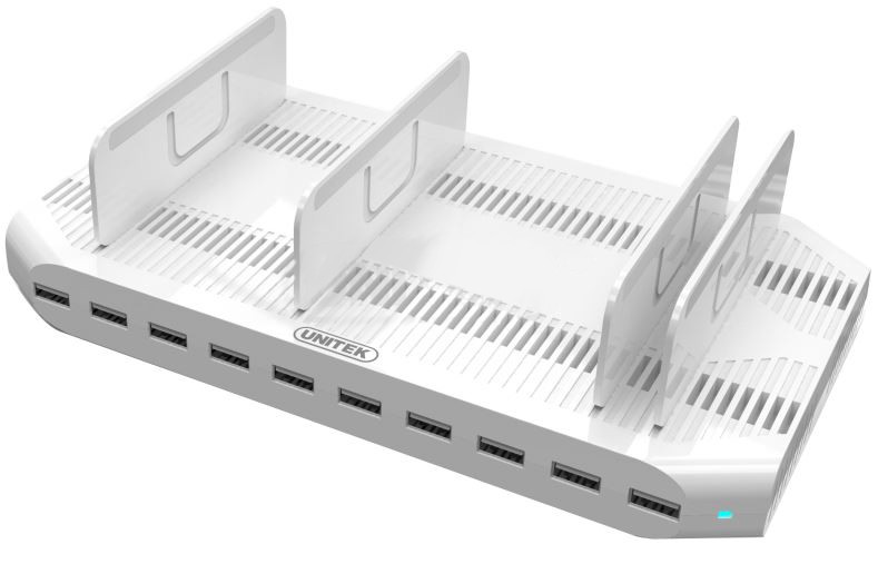 Stacja ładująca 10xUSB 2,4A, 96W; Y-2172